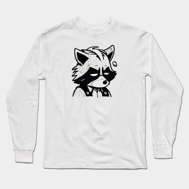 Depressing raccoon Long Sleeve T-Shirt by stkUA